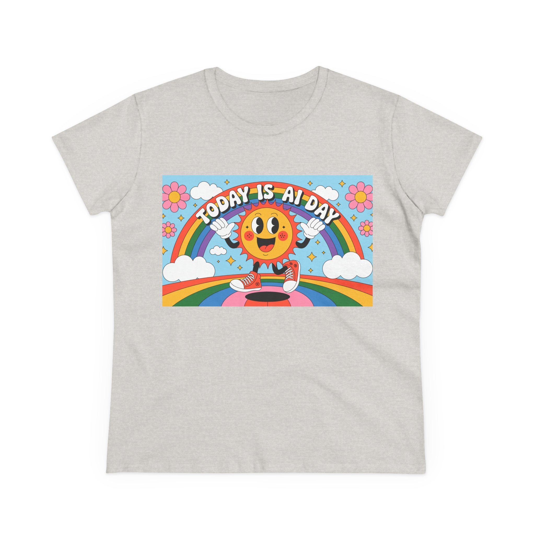 Today Is AI Day  "Sunshine Circuit" Women's Midweight Cotton Tee
