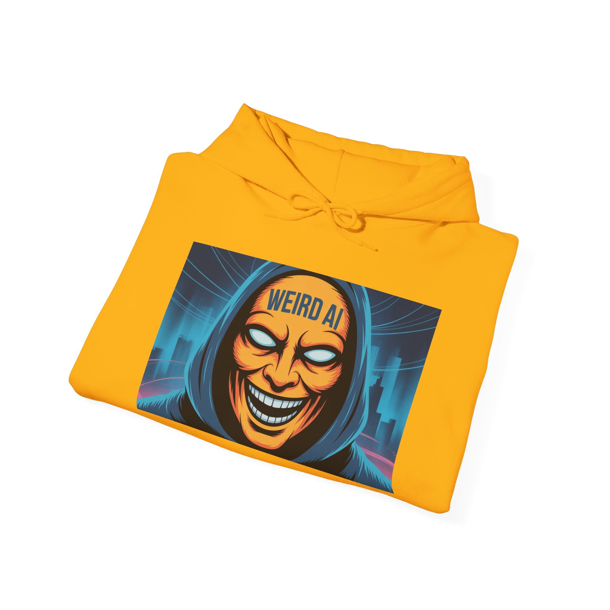 Weird AI "Masked Mode" Unisex Heavy Blend™ Hooded Sweatshirt