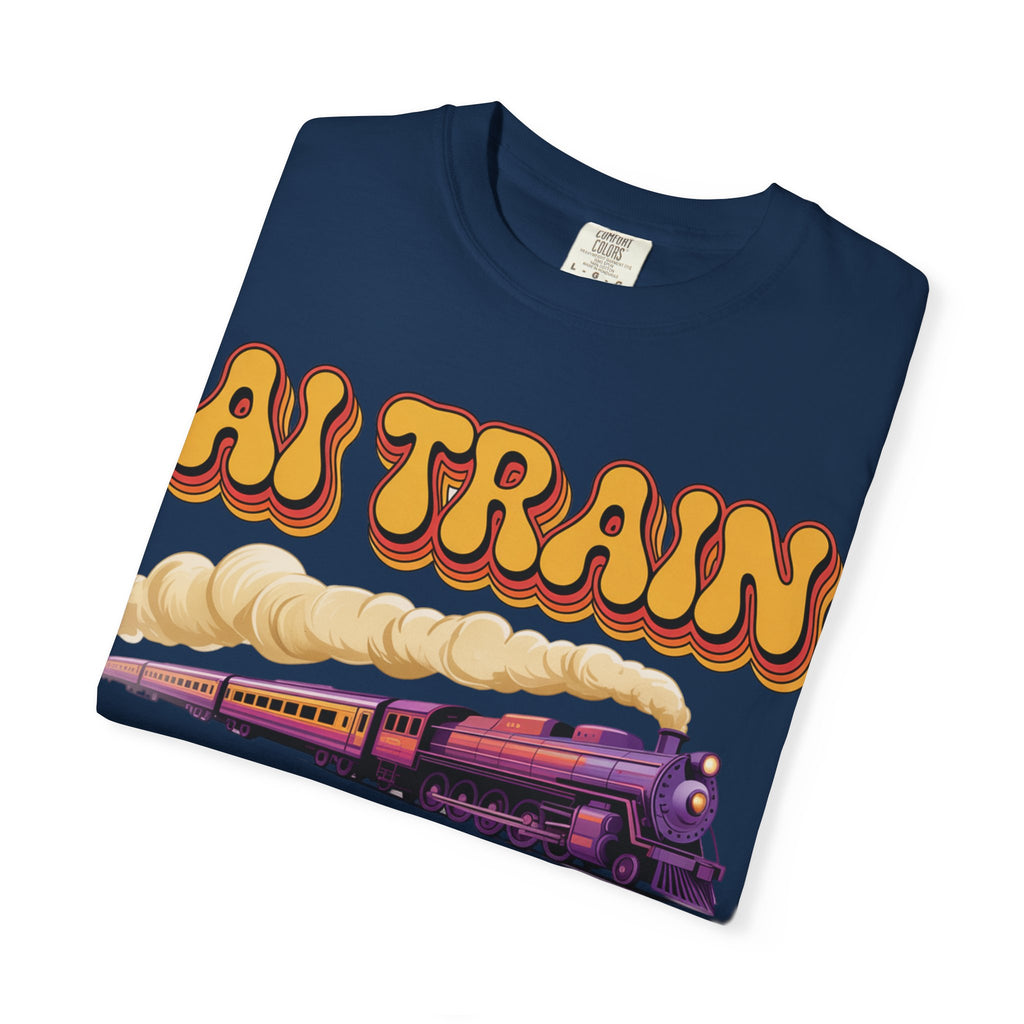 AI TRAIN  "Quantum Rail System" Unisex Garment-Dyed T-shirt
