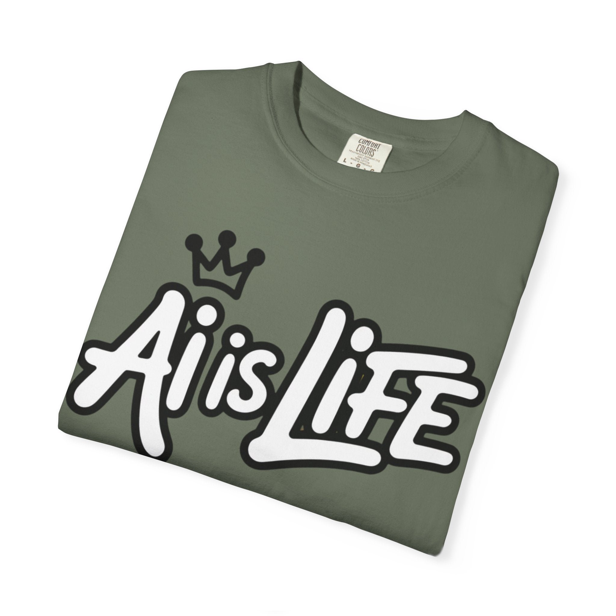 Ai is Life  "Crown Circuit" Unisex Garment-Dyed T-shirt