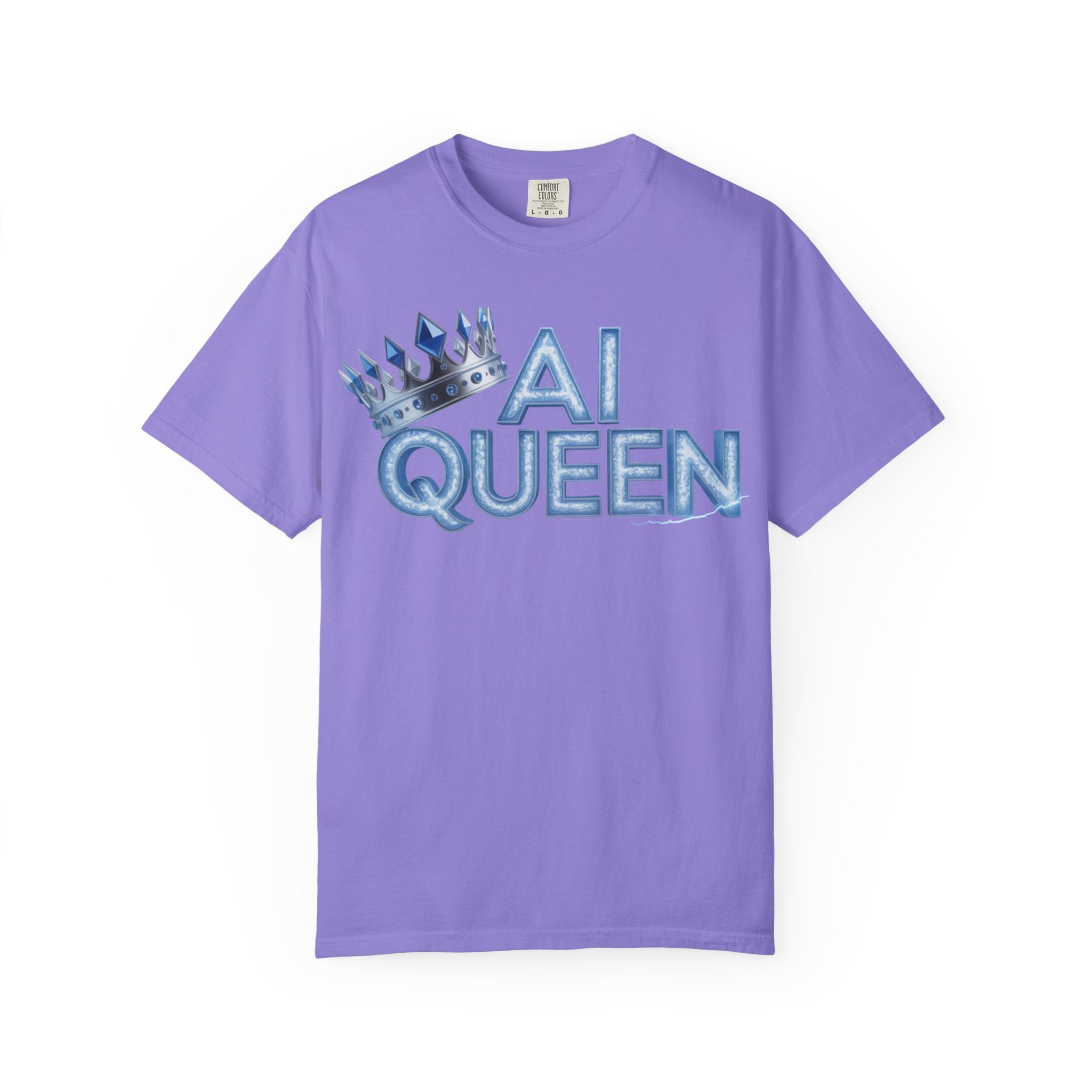 AI Queen "Frost Crown Frequency" Unisex Garment-Dyed T-shirt