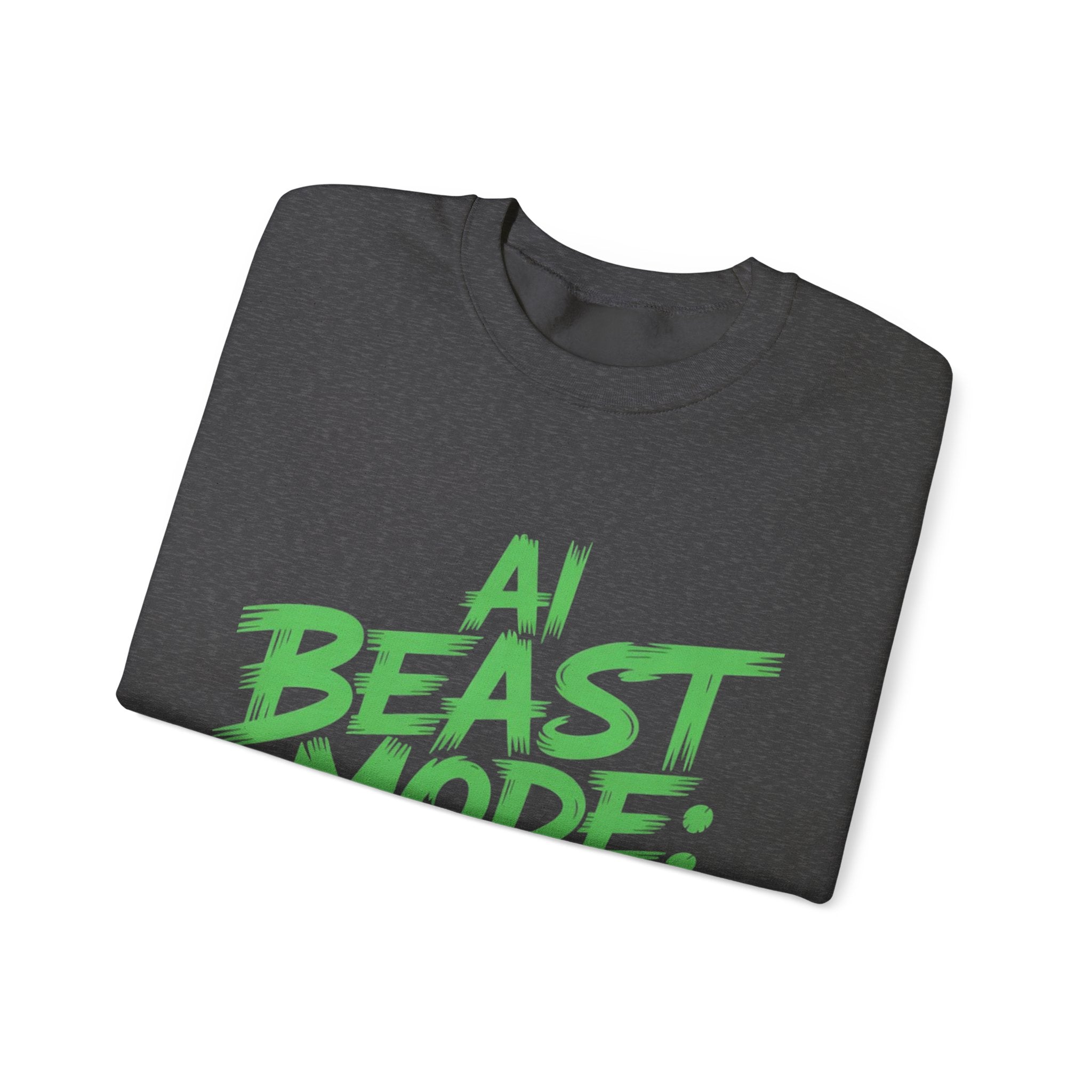AI BEAST MODE: ON “DIGITAL HULK ENERGY” Unisex Heavy Blend™ Crewneck Sweatshirt