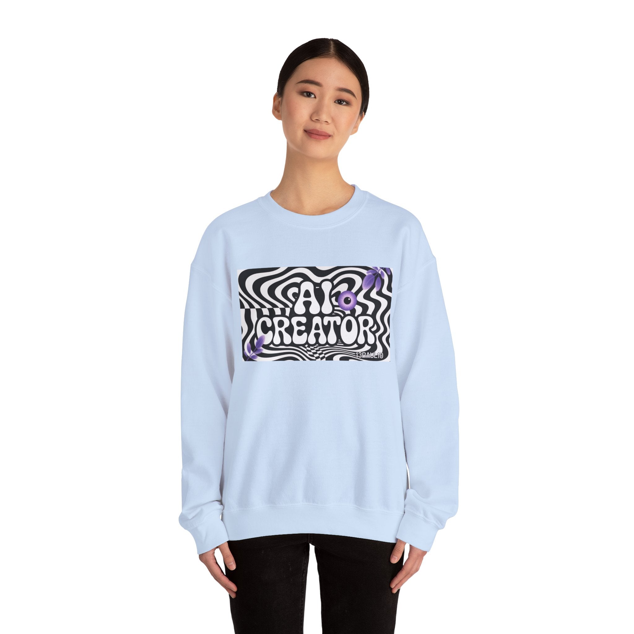 AI Creator  "Optic Loop" Unisex Heavy Blend™ Crewneck Sweatshirt