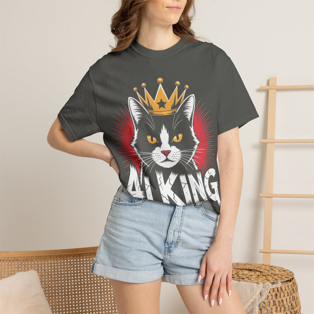 AI king ""Glitch Monarch"" Garment-Dyed T-shirt (Men)
