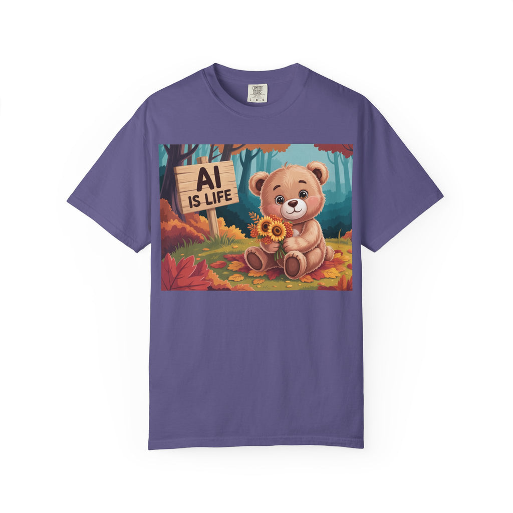 AI IS LIFE  " Cuddle Code "  Unisex Garment-Dyed T-shirt