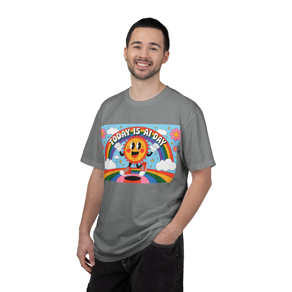 Today Is AI Day  "Sunshine Circuit" Unisex Garment-Dyed T-shirt