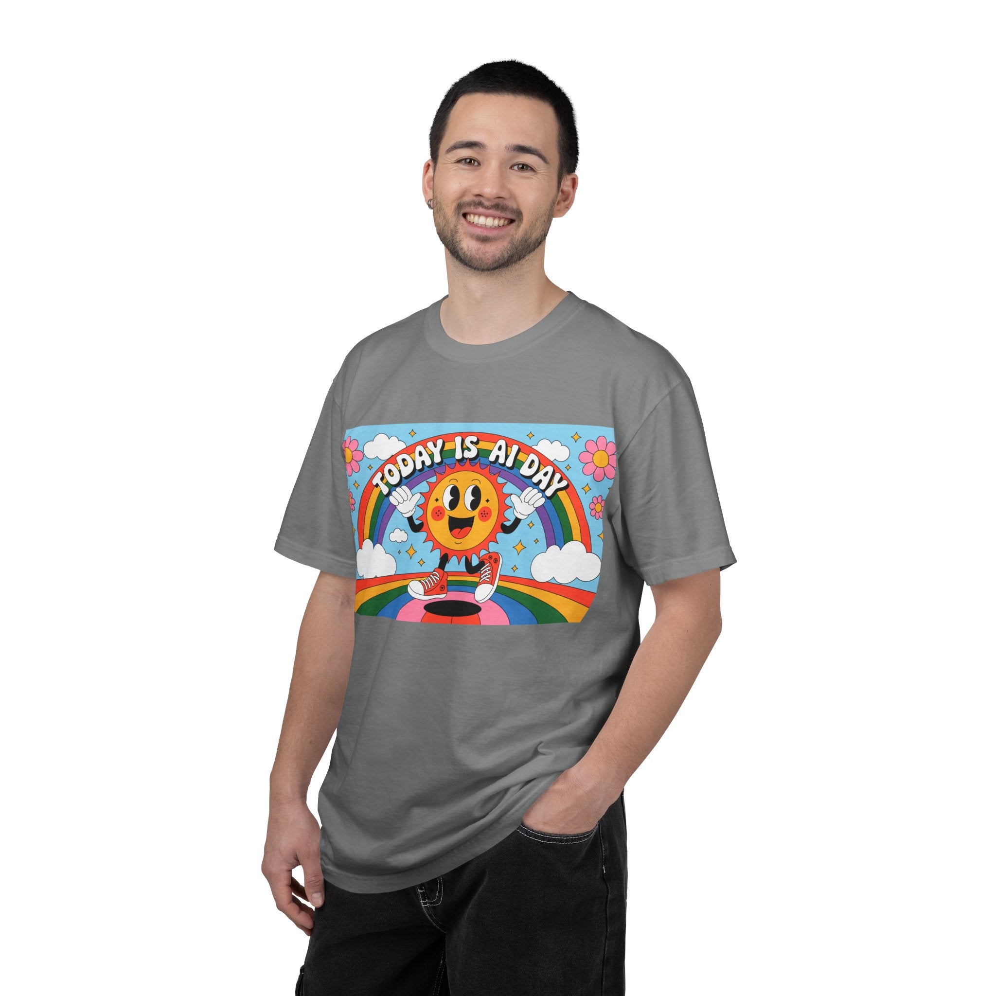 Today Is AI Day  "Sunshine Circuit" Unisex Garment-Dyed T-shirt