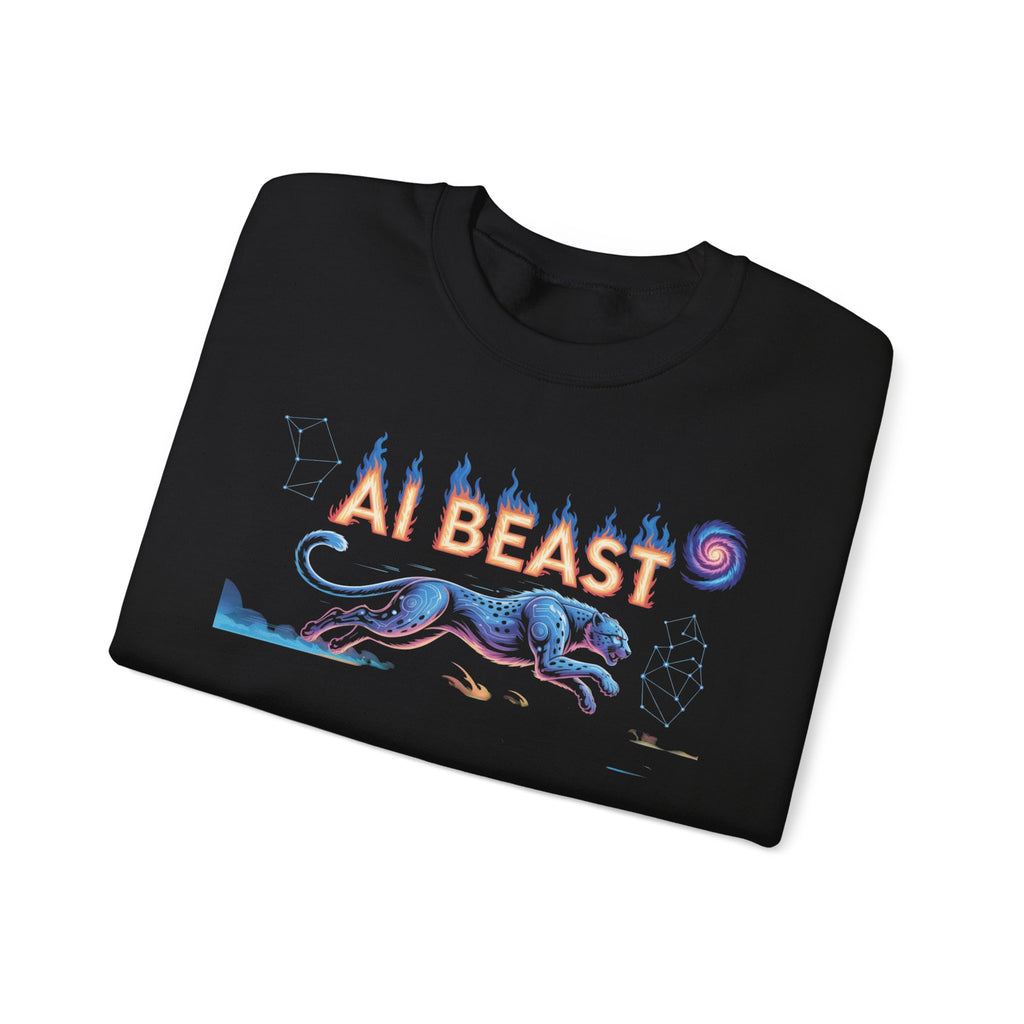 AI BEAST “Digital Predator” Unisex Heavy Blend™ Crewneck Sweatshirt