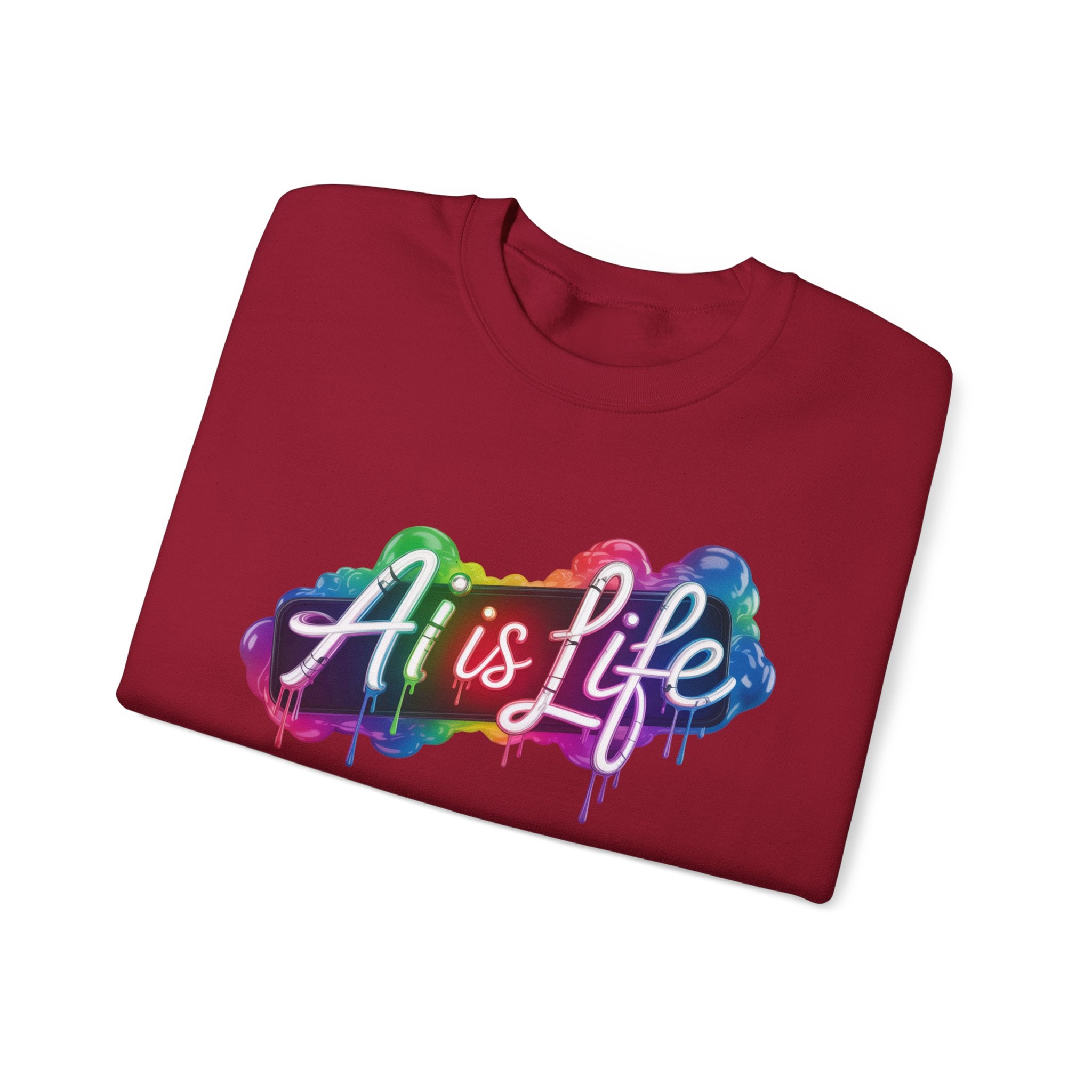 AI is LIFE  “PipeDream Intelligence”  Heavy Blend™ Crewneck Sweatshirt