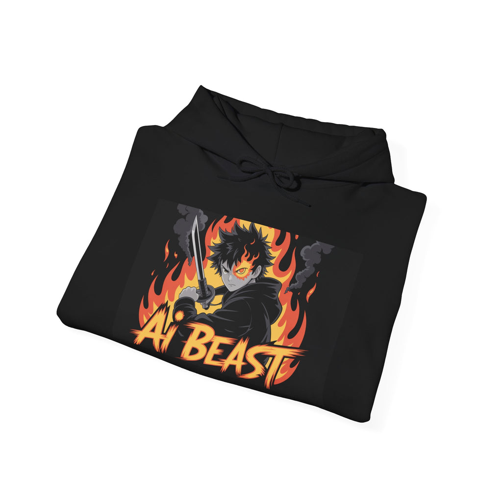 AI  BEAST  " Warrior.exe "  Unisex Heavy Blend™ Hooded Sweatshirt