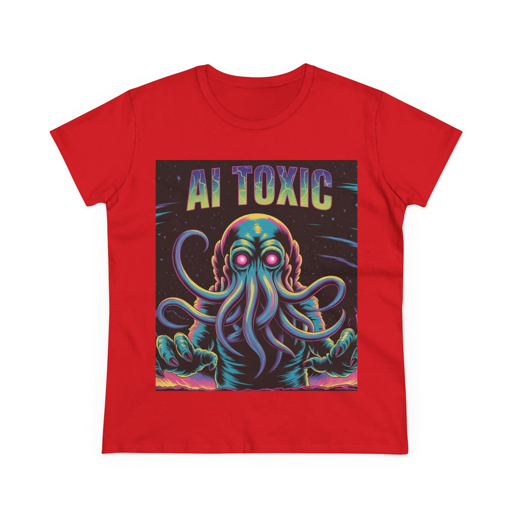 AI TOXIC  "Data Overlord" Women's Midweight Cotton Tee