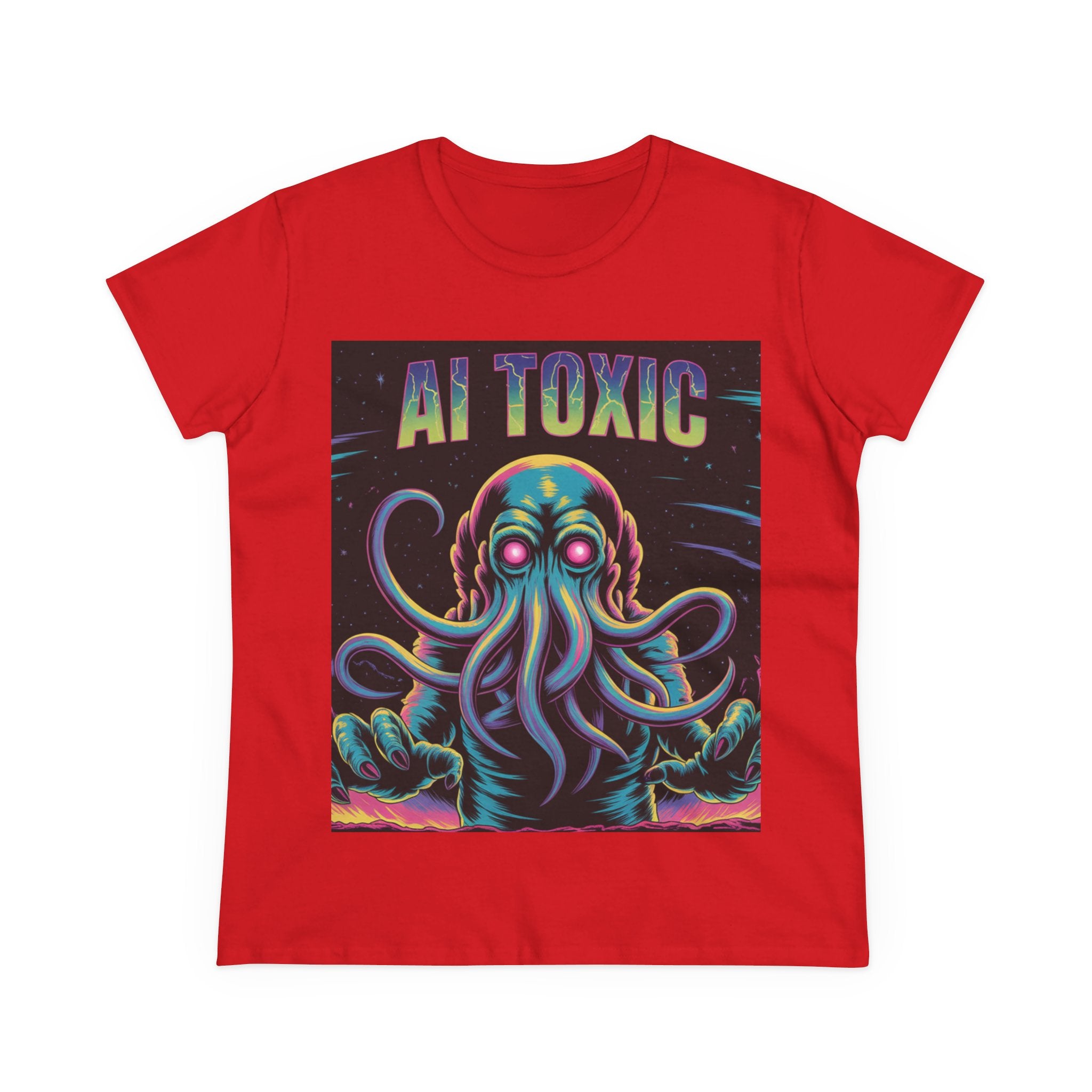 AI TOXIC  "Data Overlord" Women's Midweight Cotton Tee