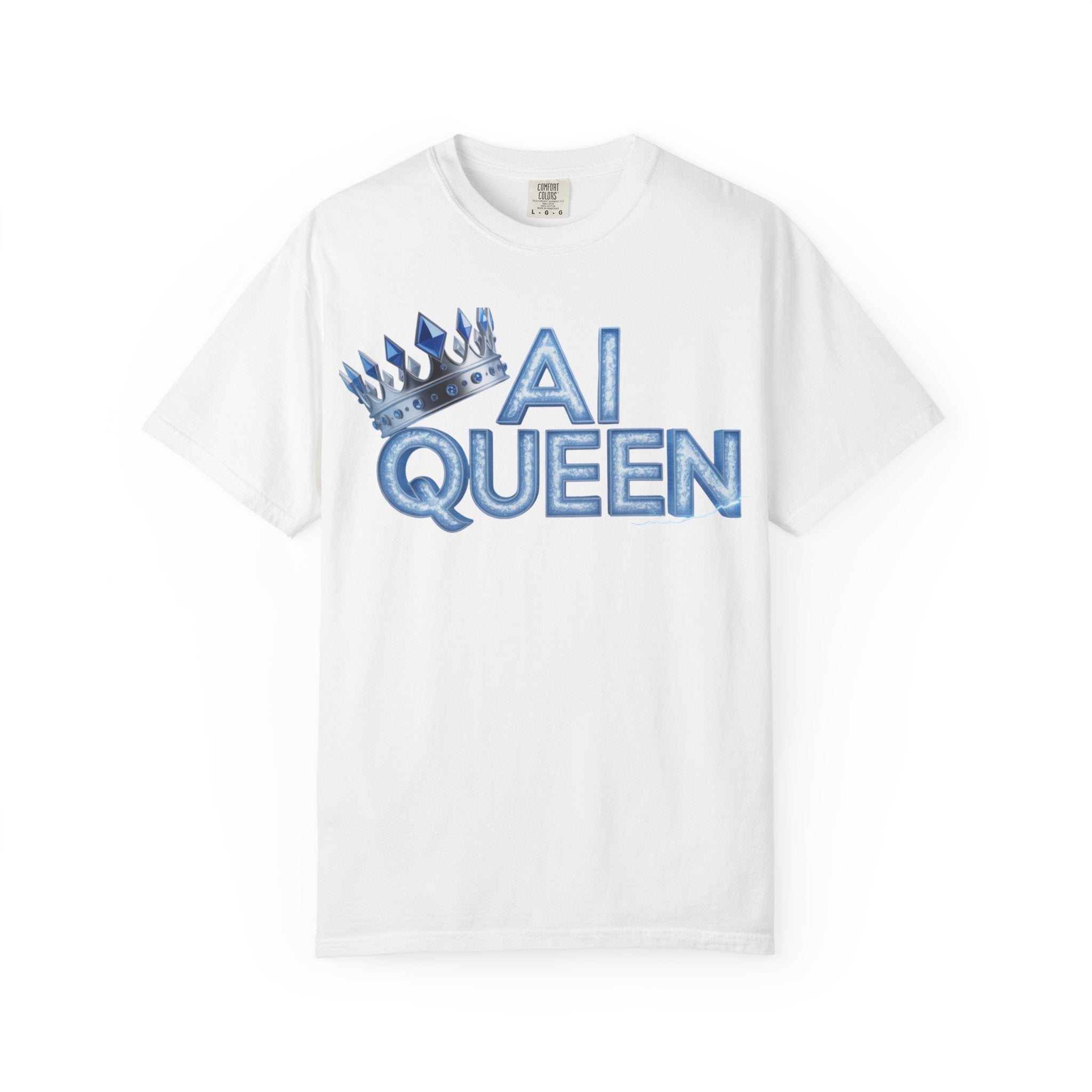 AI Queen "Frost Crown Frequency" Unisex Garment-Dyed T-shirt