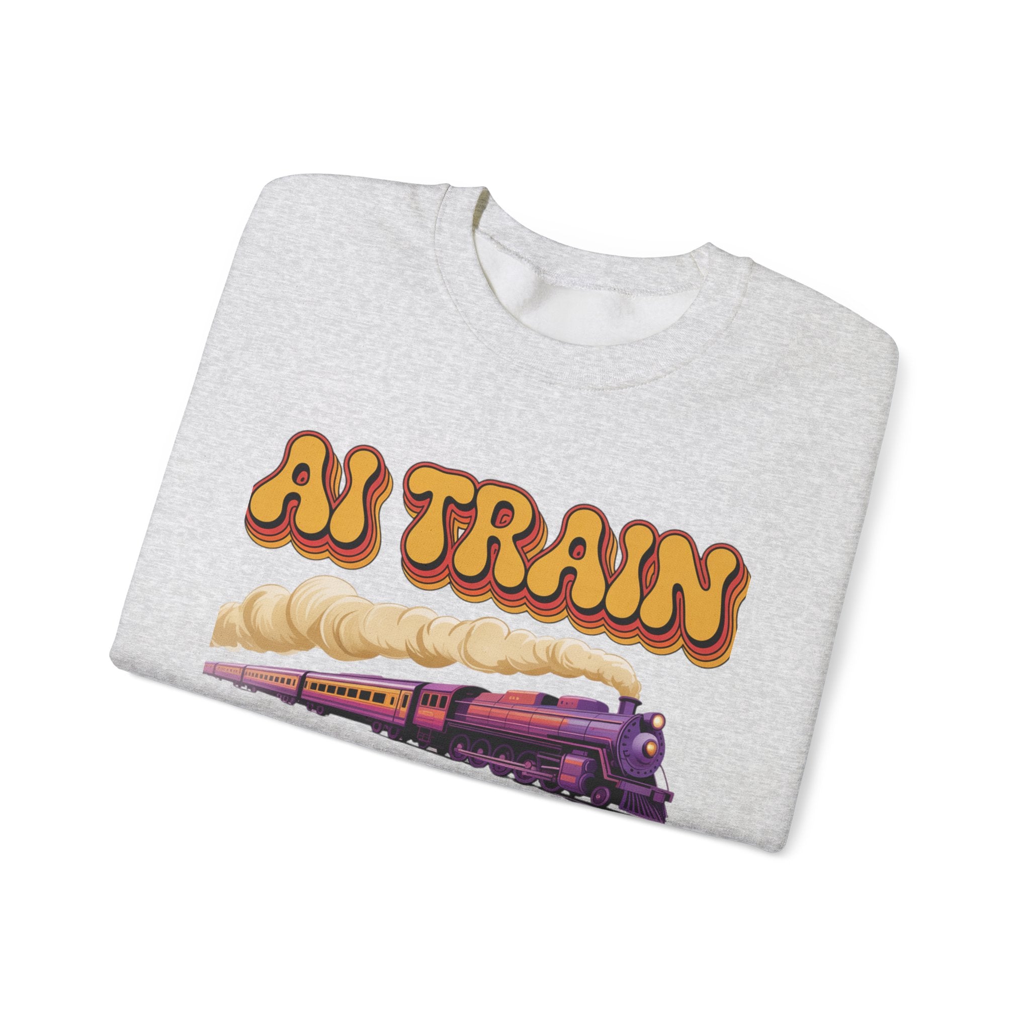 AI TRAIN  "Quantum Rail System" Unisex Heavy Blend™ Crewneck Sweatshirt