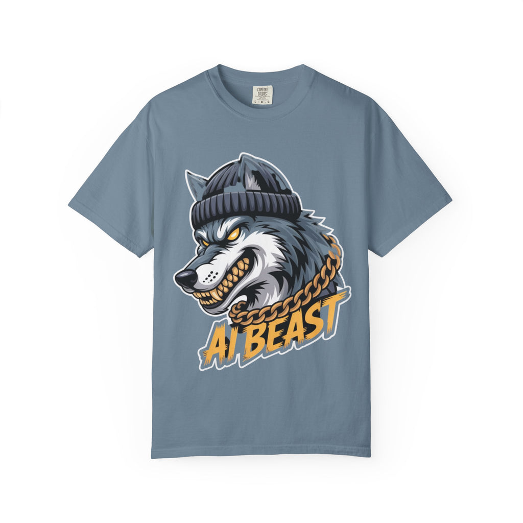 AI BEAST  "Wolf Byte Syndicate " Unisex Garment-Dyed T-shirt