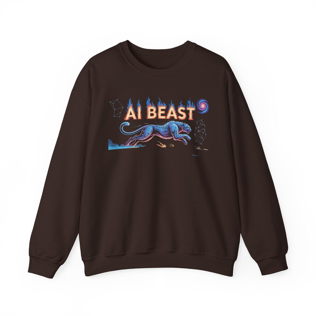 AI BEAST “Digital Predator” Unisex Heavy Blend™ Crewneck Sweatshirt