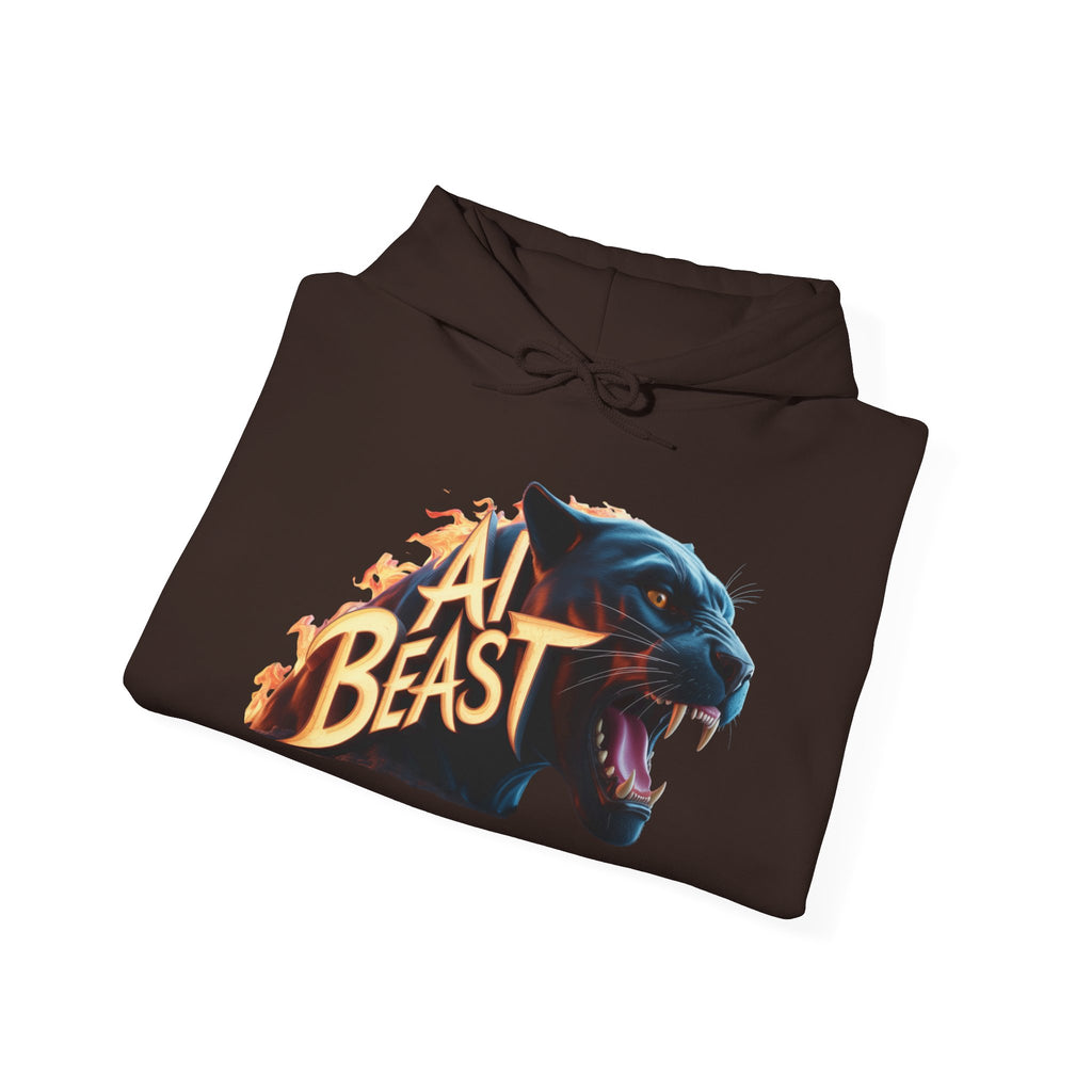 AI BEAST  "Wildfire Algorithm" Unisex Heavy Blend™ Hooded Sweatshirt