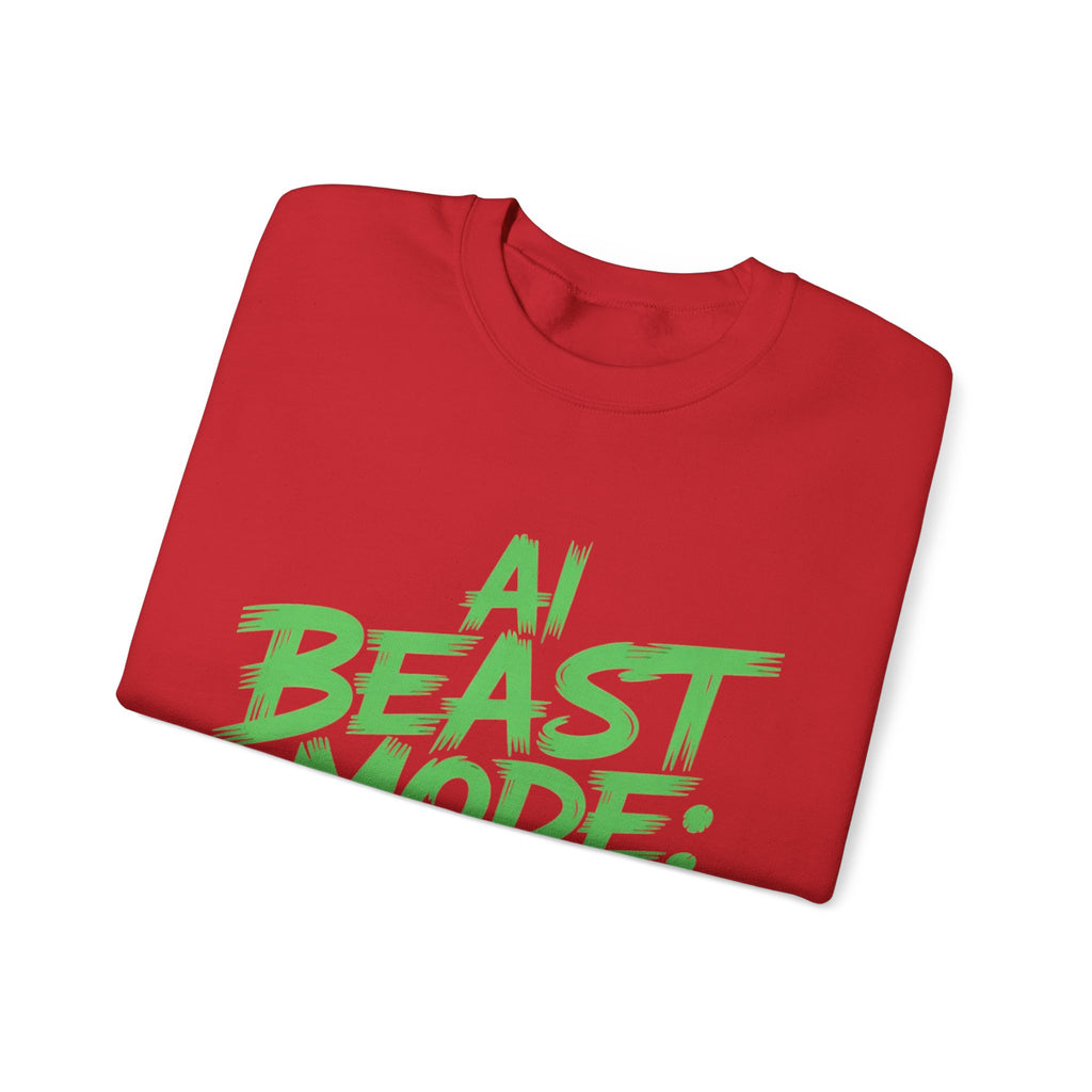 AI BEAST MODE: ON “DIGITAL HULK ENERGY” Unisex Heavy Blend™ Crewneck Sweatshirt