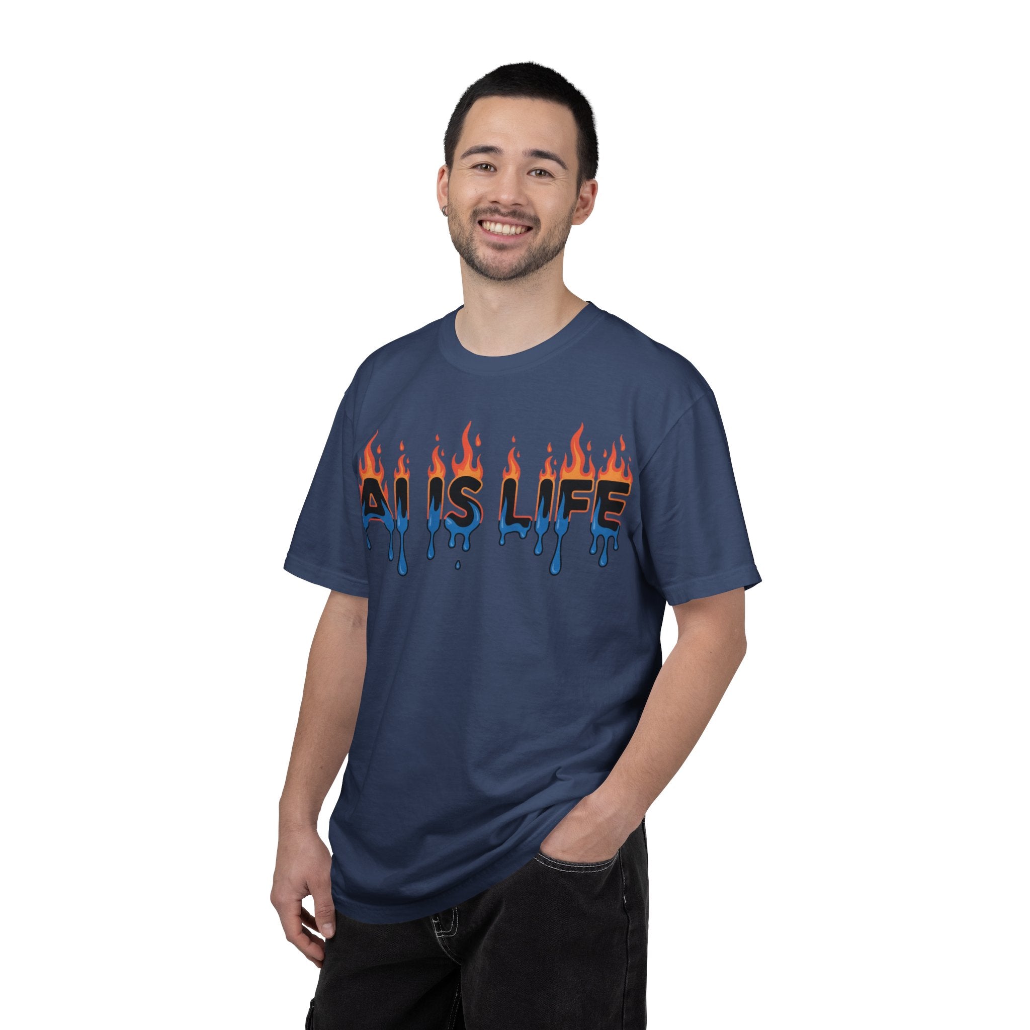 AI IS LIFE – “AI MELTDOWN” Unisex Garment-Dyed T-shirt