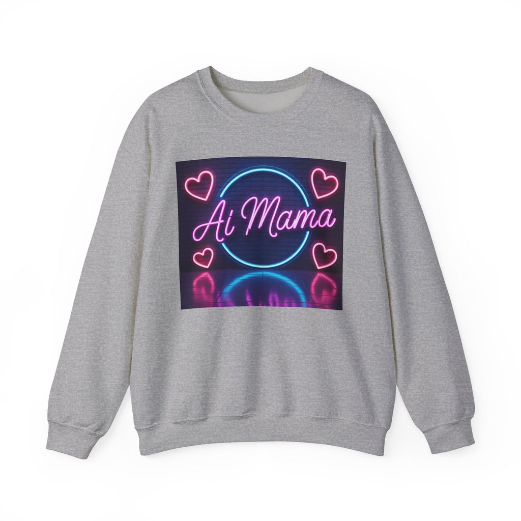 AI MAMA “ Electric Love Loop ” Unisex Heavy Blend™ Crewneck Sweatshirt