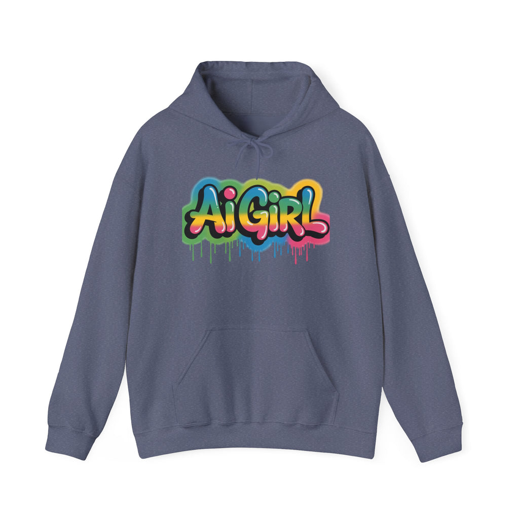 Ai Girl  "Graffiti Glow"  Unisex Heavy Blend™ Hooded Sweatshirt