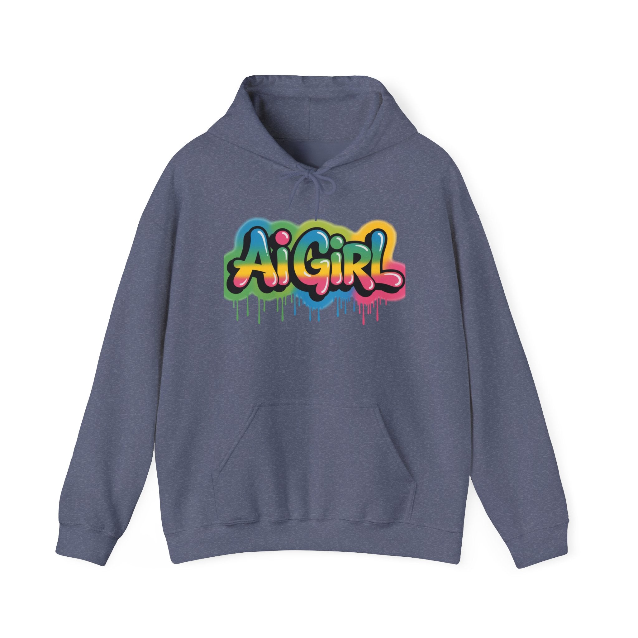 Ai Girl  "Graffiti Glow"  Unisex Heavy Blend™ Hooded Sweatshirt
