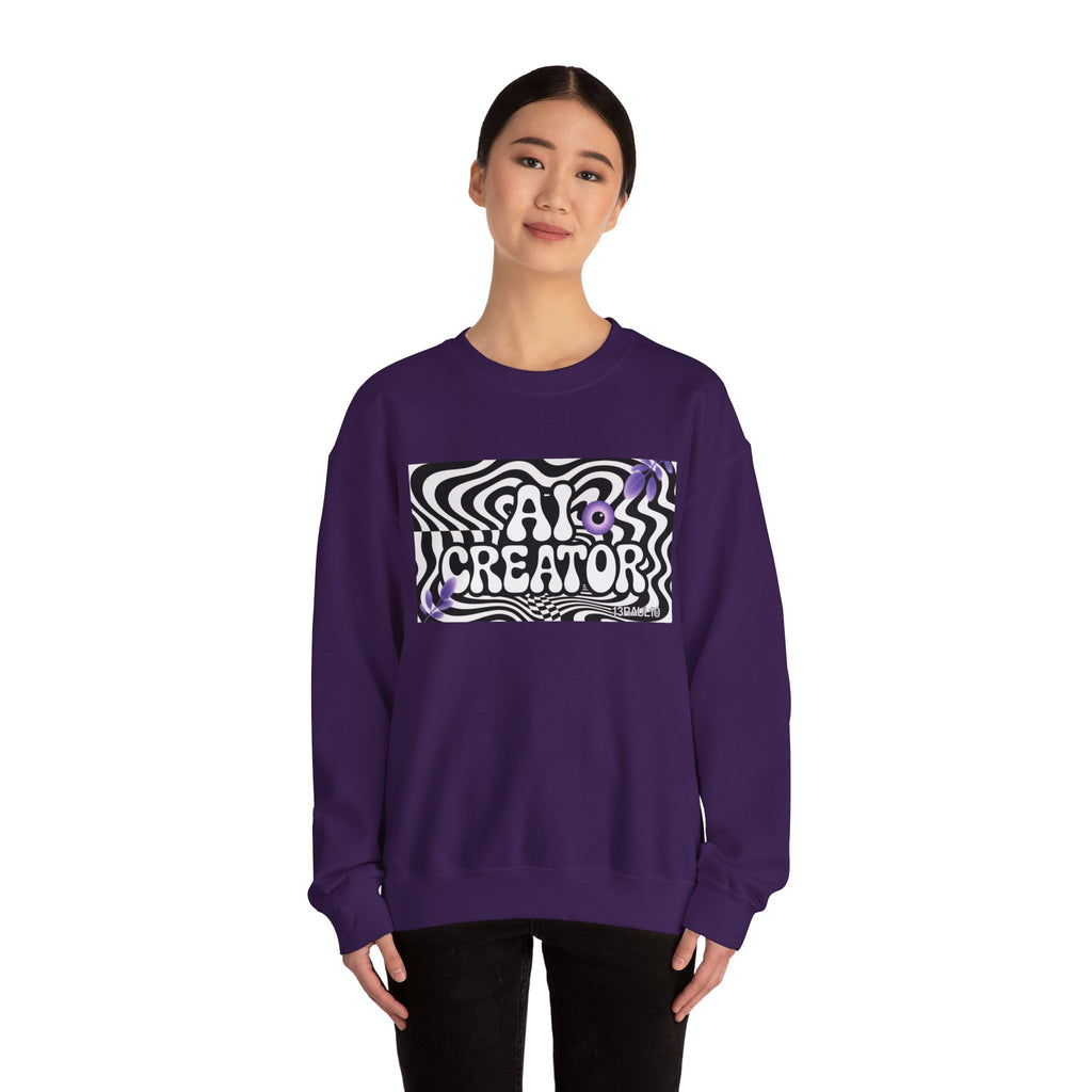 AI Creator  "Optic Loop" Unisex Heavy Blend™ Crewneck Sweatshirt