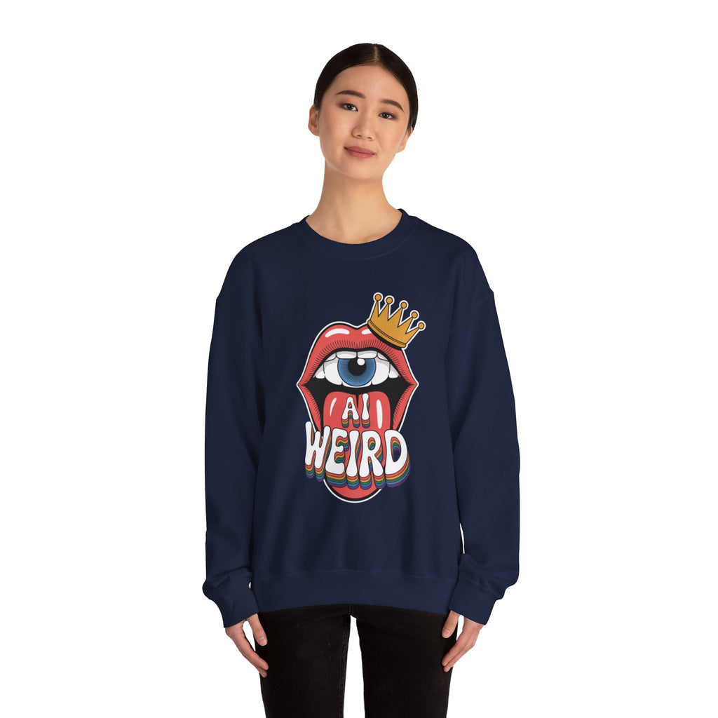 Ai Weird  "Royal Oddbyte" Unisex Heavy Blend™ Crewneck Sweatshirt