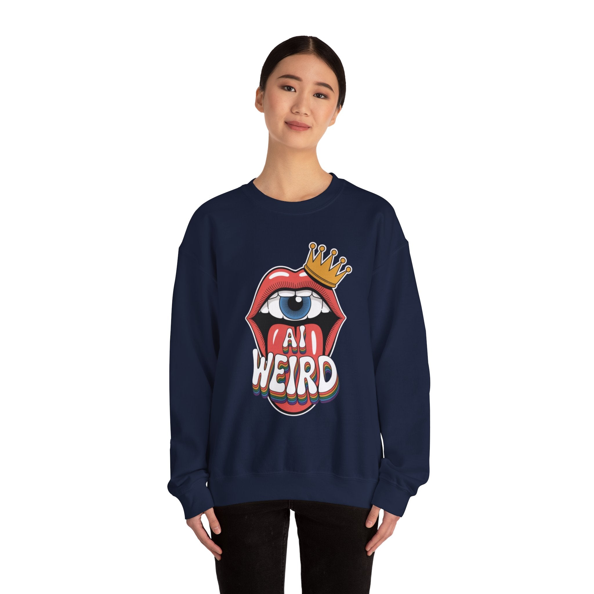 Ai Weird  "Royal Oddbyte" Unisex Heavy Blend™ Crewneck Sweatshirt