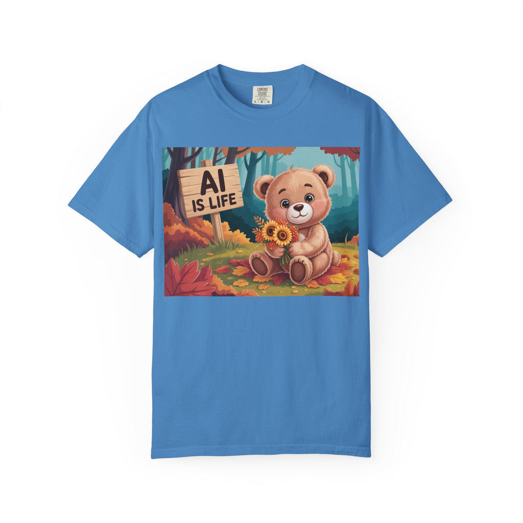 AI IS LIFE  " Cuddle Code "  Unisex Garment-Dyed T-shirt