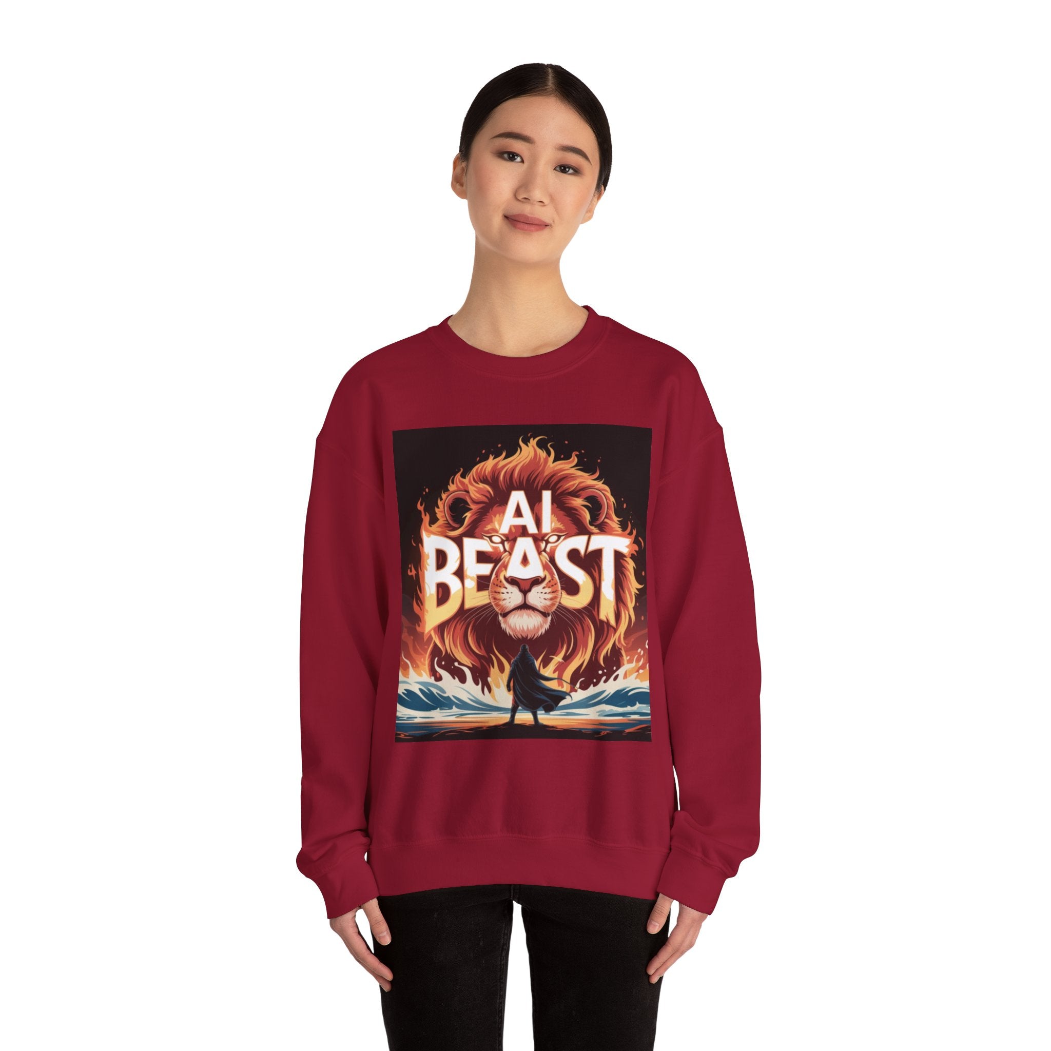 AI BEAST “Majestic Upload” Unisex Heavy Blend™ Crewneck Sweatshirt