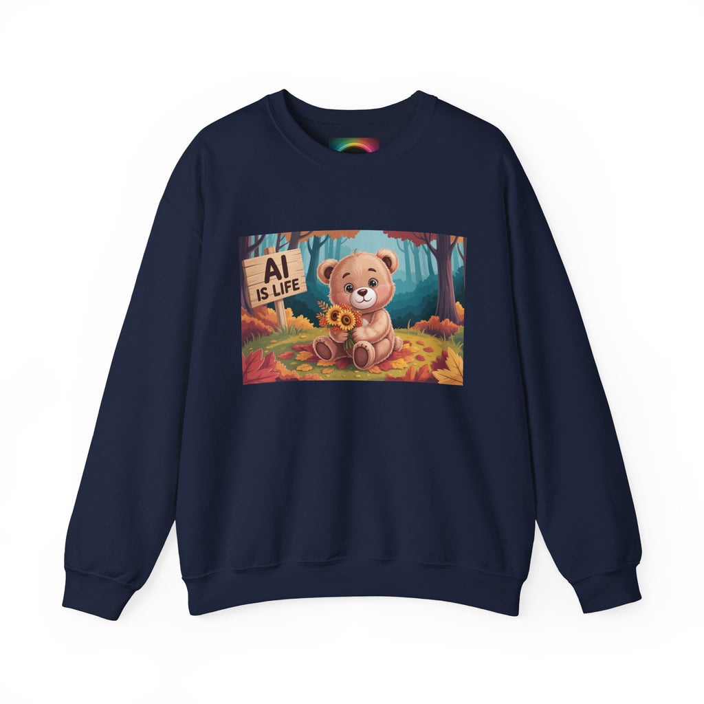 AI IS LIFE  " Cuddle Code "   Unisex Heavy Blend™ Crewneck Sweatshirt