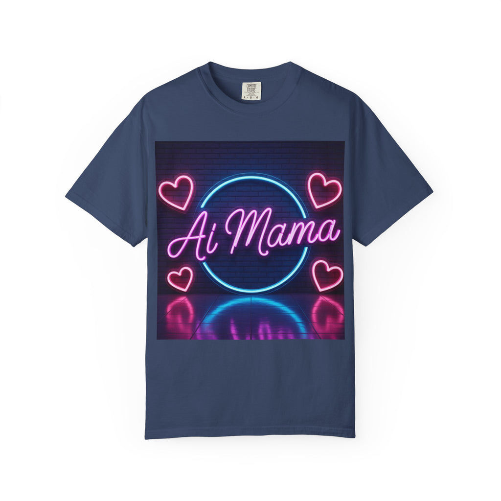 AI MAMA “Electric Love Loop” Unisex Garment-Dyed T-shirt