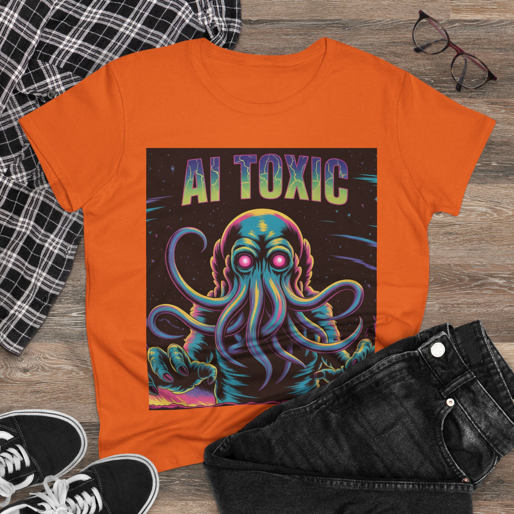 AI TOXIC  "Data Overlord" Women's Midweight Cotton Tee