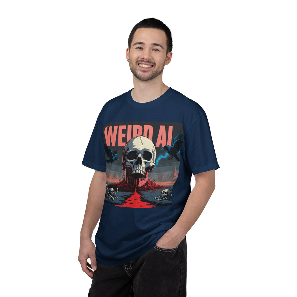 Weird AI  "Skeleton Volcano Edition”  Unisex Garment-Dyed T-shirt