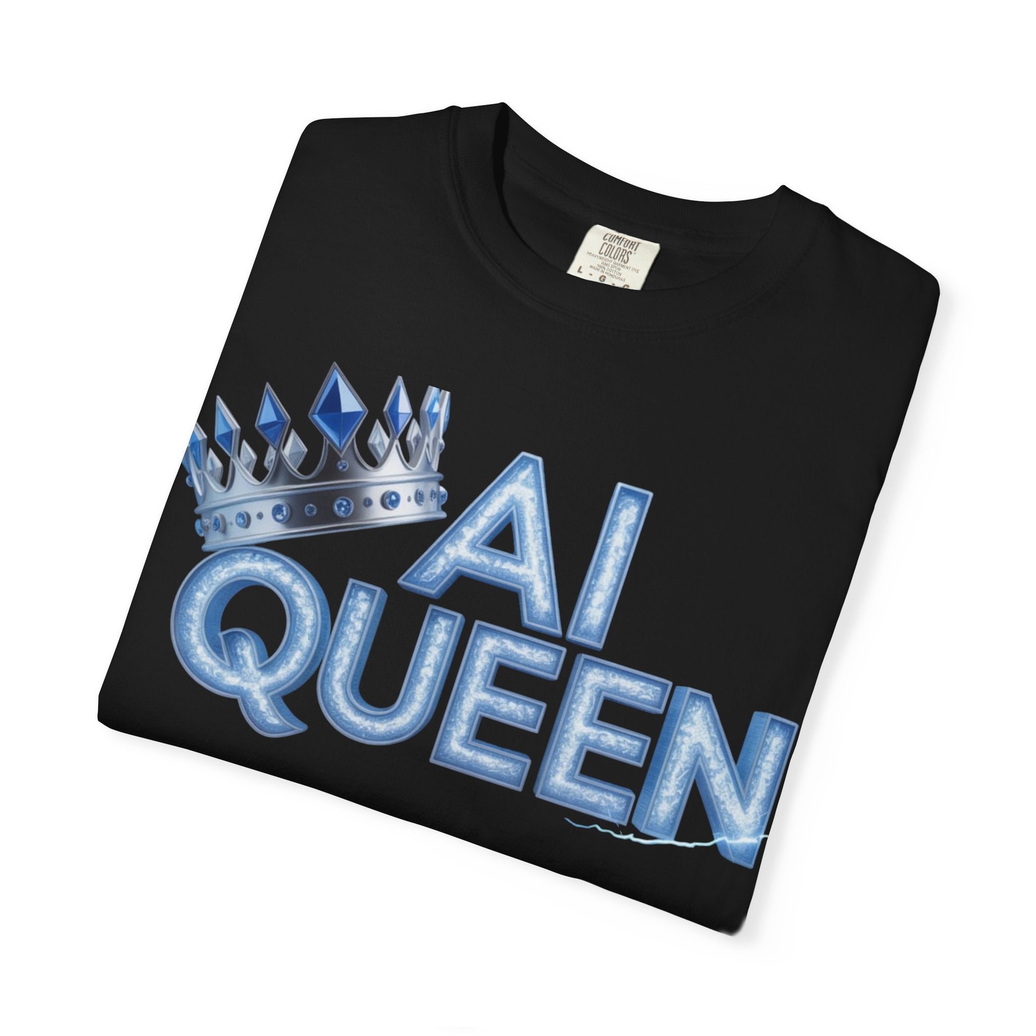 AI Queen "Frost Crown Frequency" Unisex Garment-Dyed T-shirt