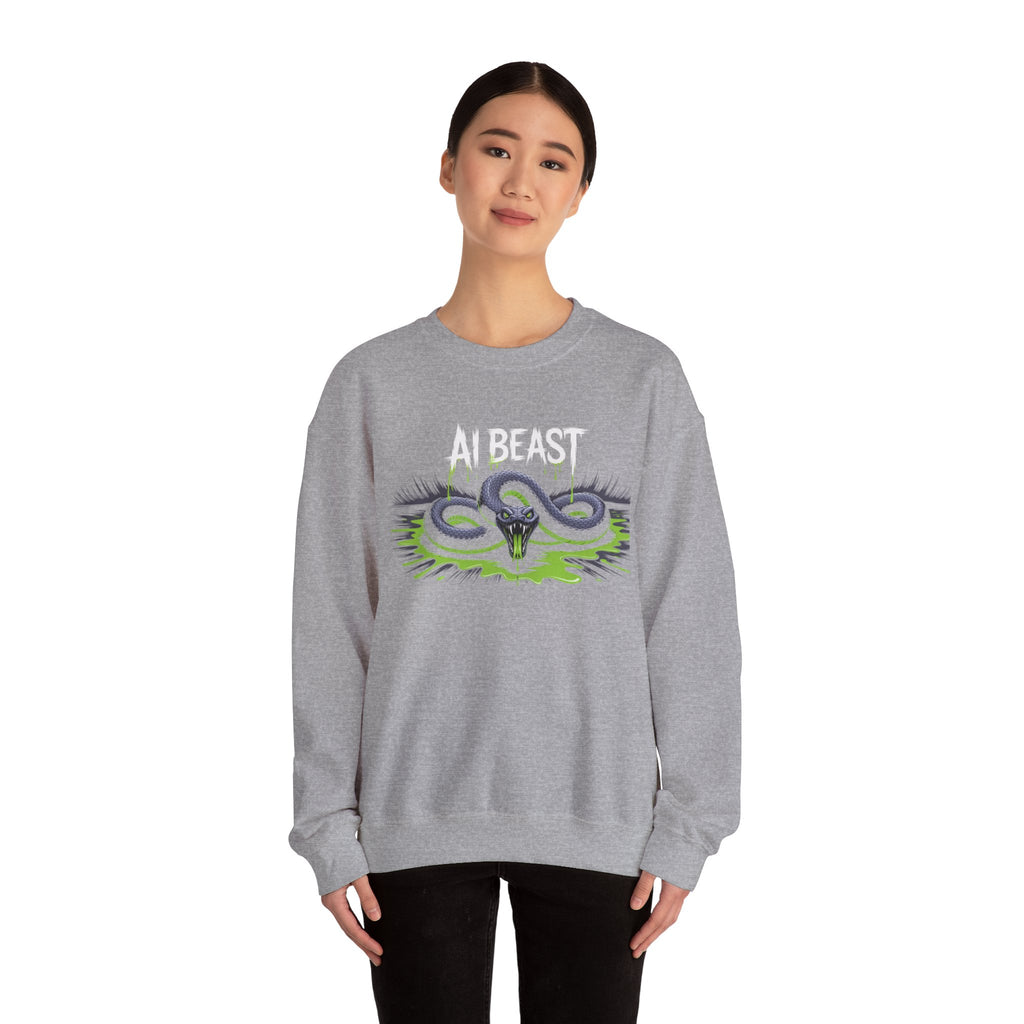 AI BEAST  "Digital Venom" Unisex Heavy Blend™ Crewneck Sweatshirt