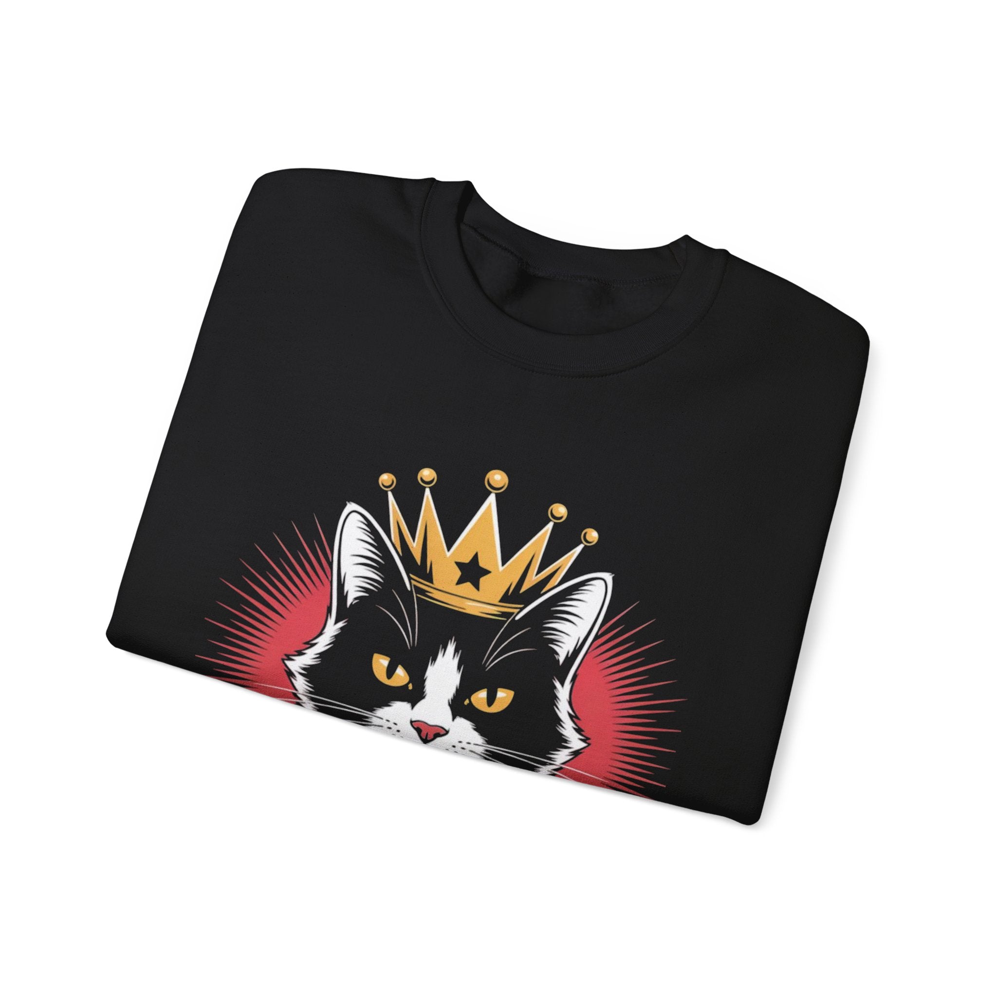 AI King  "Glitch Monarch" Unisex Heavy Blend™ Crewneck Sweatshirt