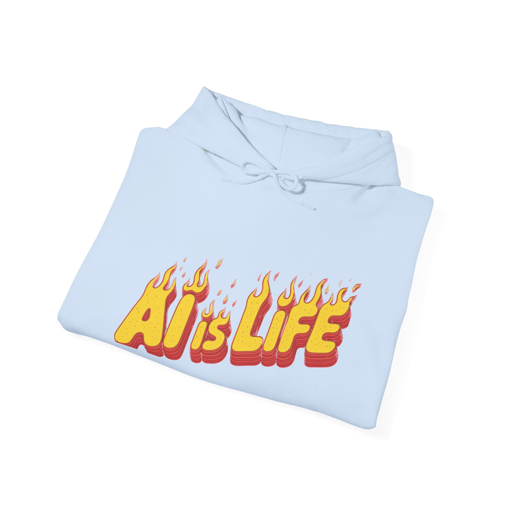 AI is LIFE “FLAME CODE” Unisex Heavy Blend™ Hooded Sweatshirt