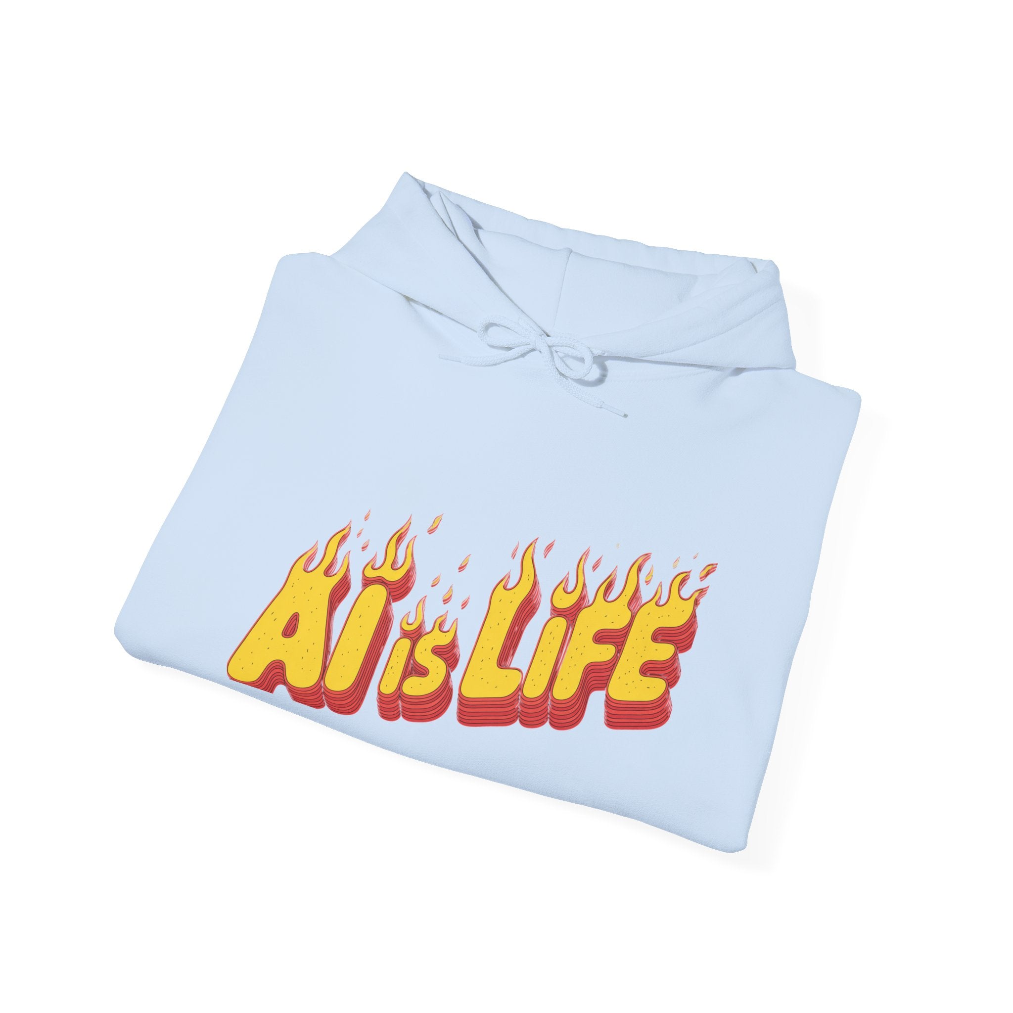 AI is LIFE “FLAME CODE” Unisex Heavy Blend™ Hooded Sweatshirt