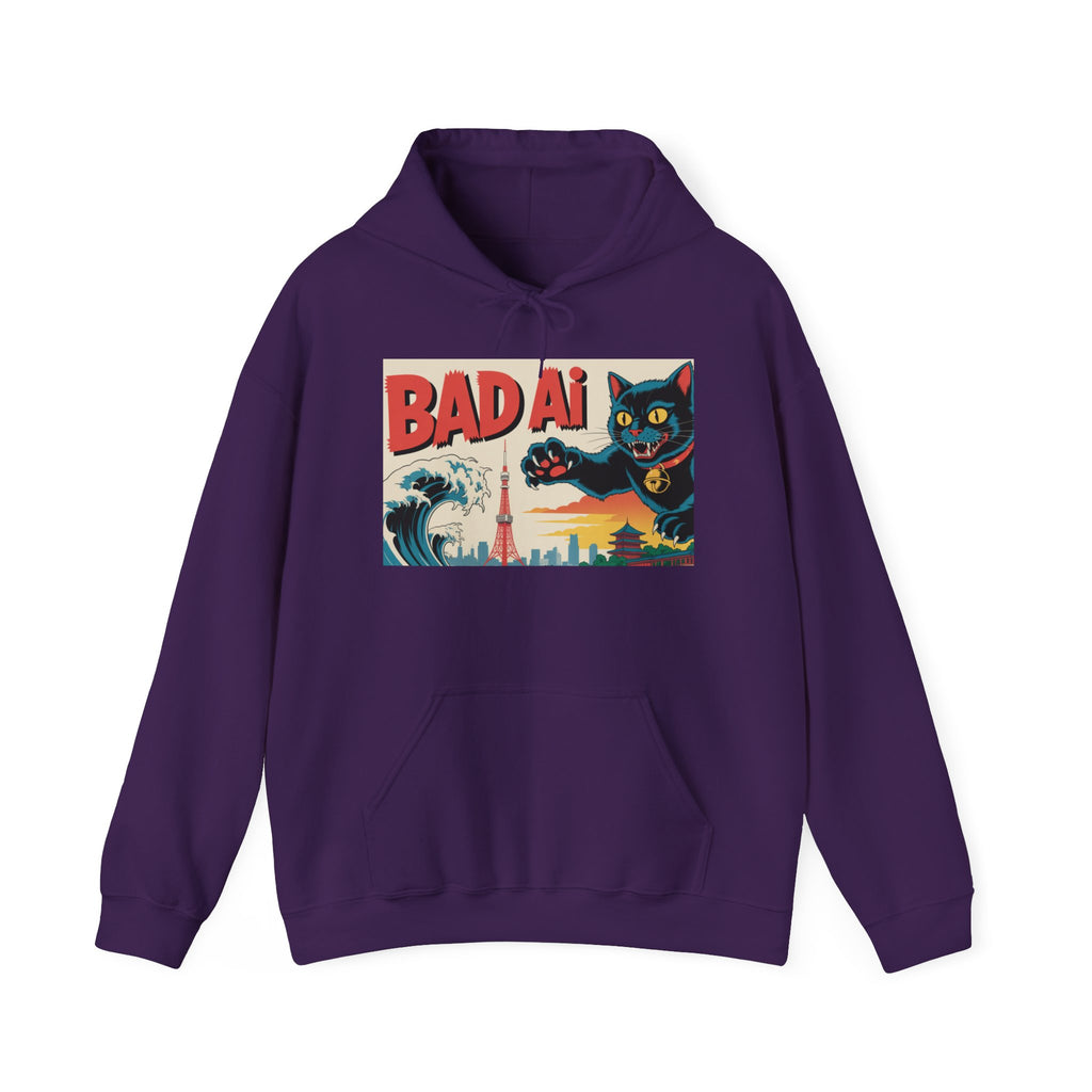 BAD AI " Kaiju Kitty " Unisex Heavy Blend™ Hooded Sweatshirt