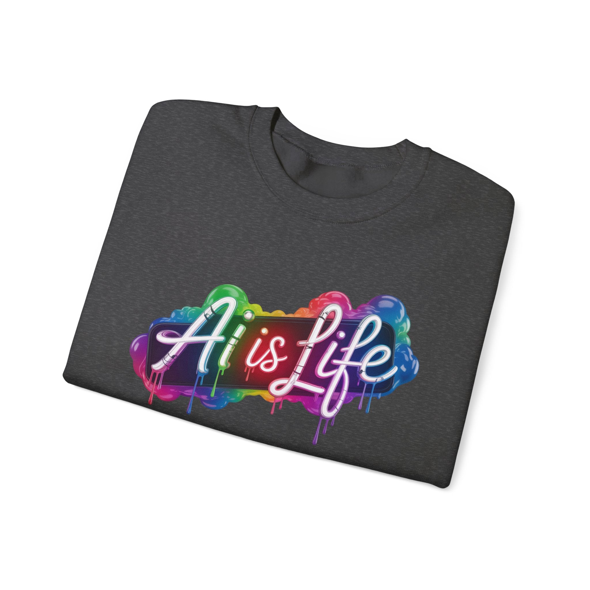 AI is LIFE  “PipeDream Intelligence”  Heavy Blend™ Crewneck Sweatshirt