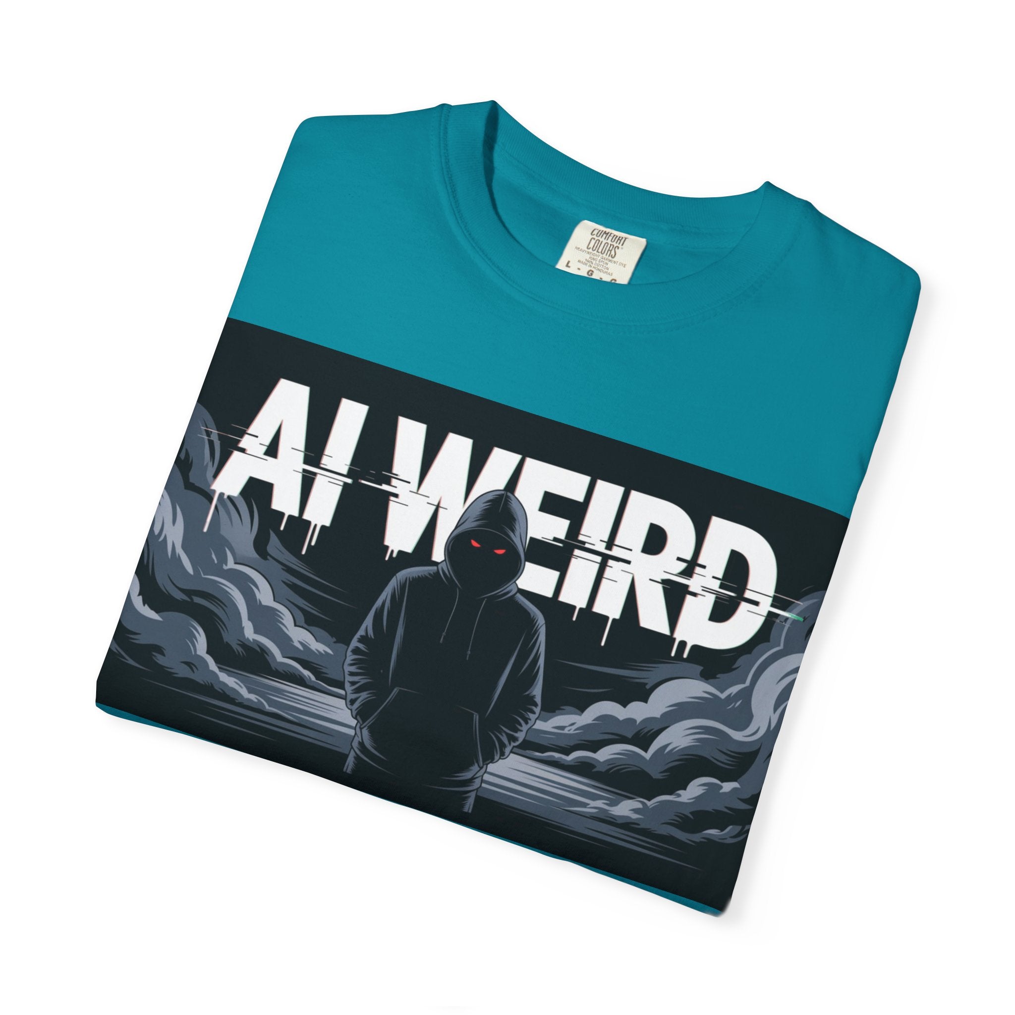 AI WEIRD – “DARK DATA ENTITY” Unisex Garment-Dyed T-shirt