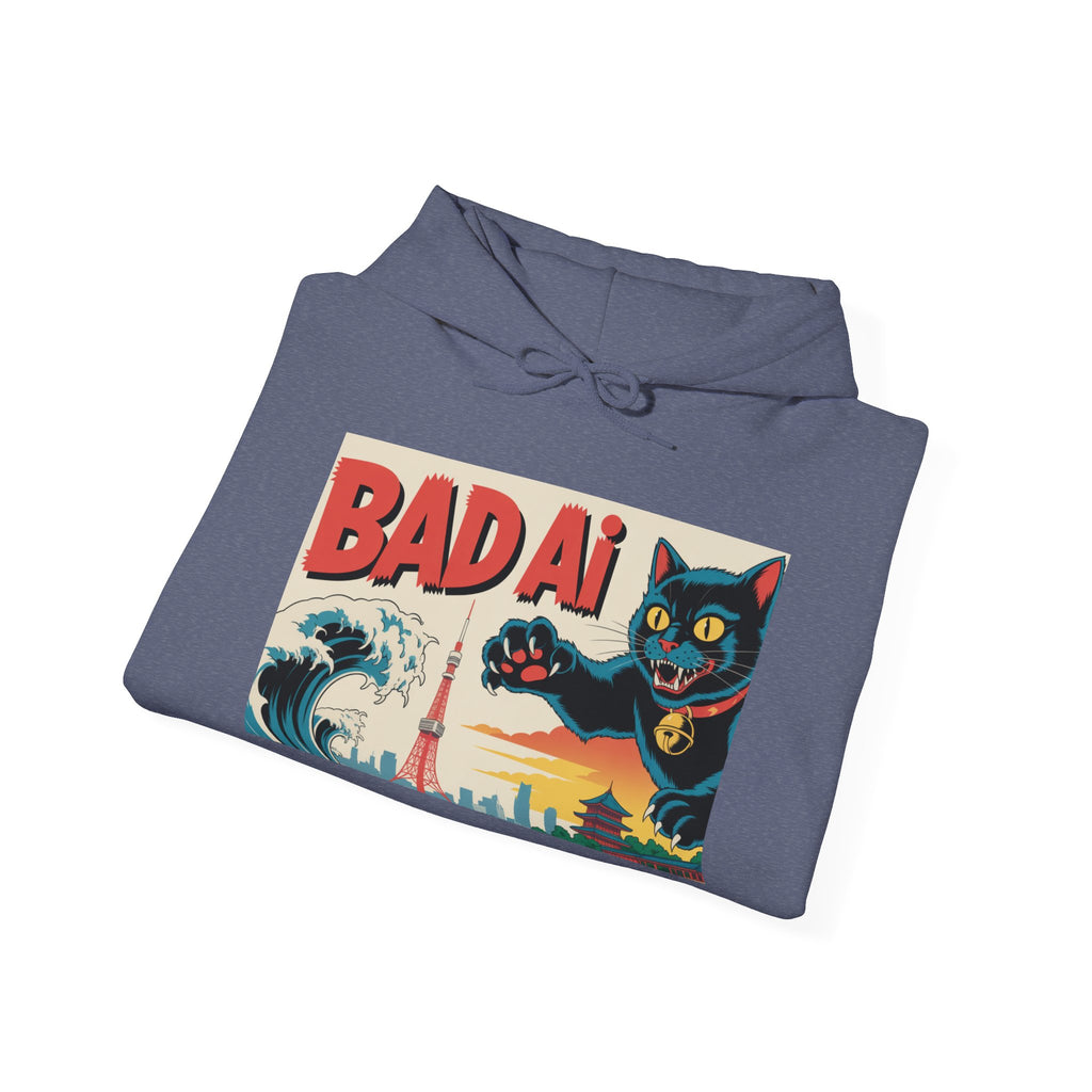 BAD AI " Kaiju Kitty " Unisex Heavy Blend™ Hooded Sweatshirt