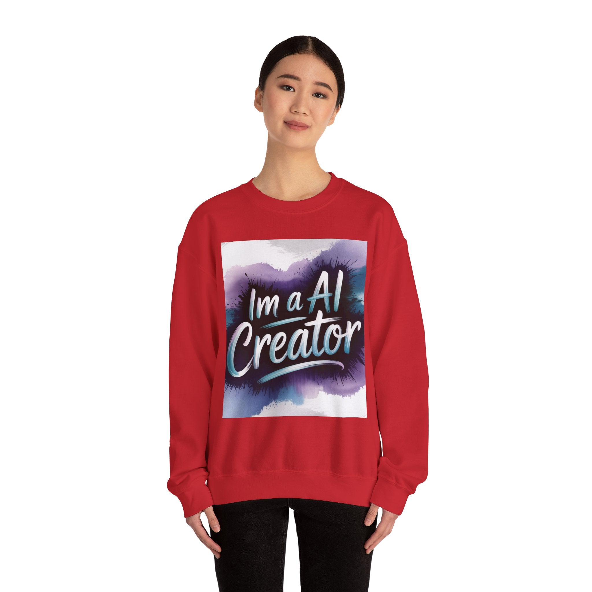I’m a AI Creator "DIGITAL BRUSHSTROKE" Unisex Garment-Dyed Sweatshirt