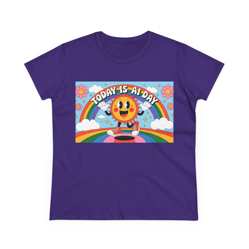 Today Is AI Day  "Sunshine Circuit" Women's Midweight Cotton Tee