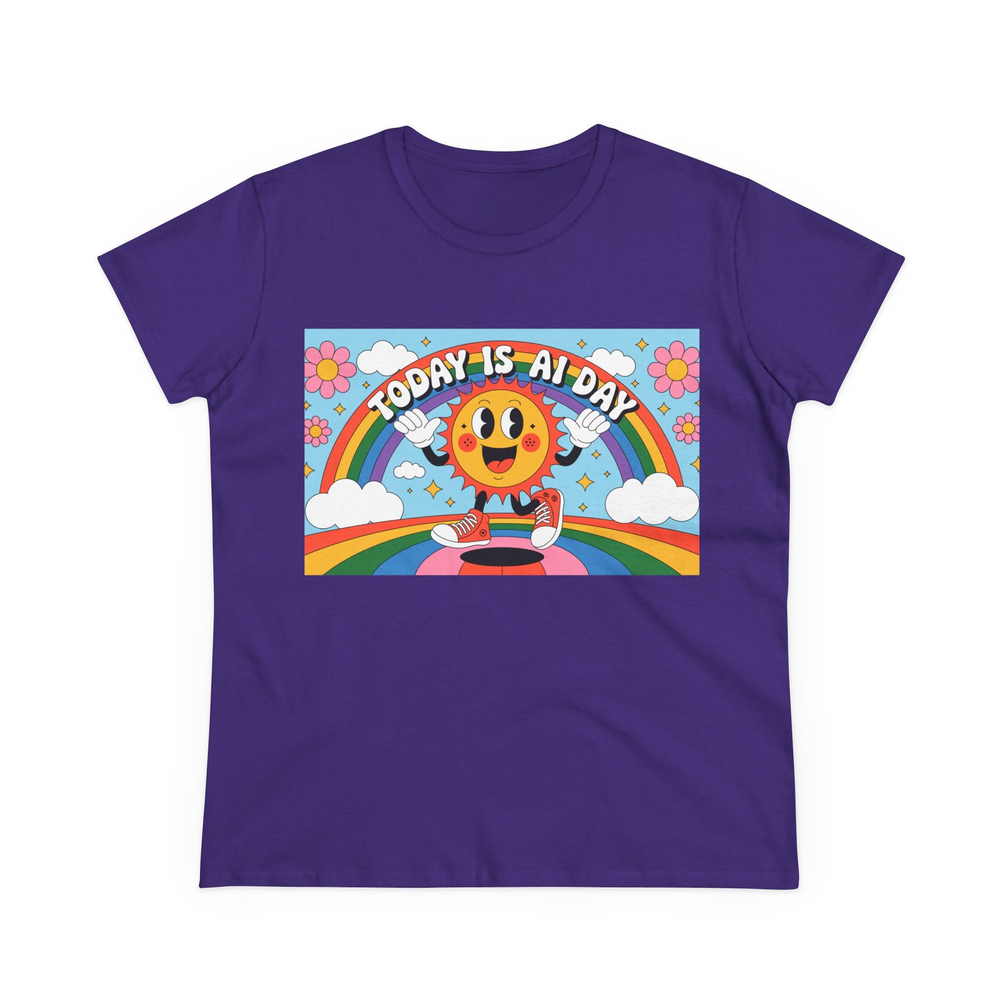 Today Is AI Day  "Sunshine Circuit" Women's Midweight Cotton Tee