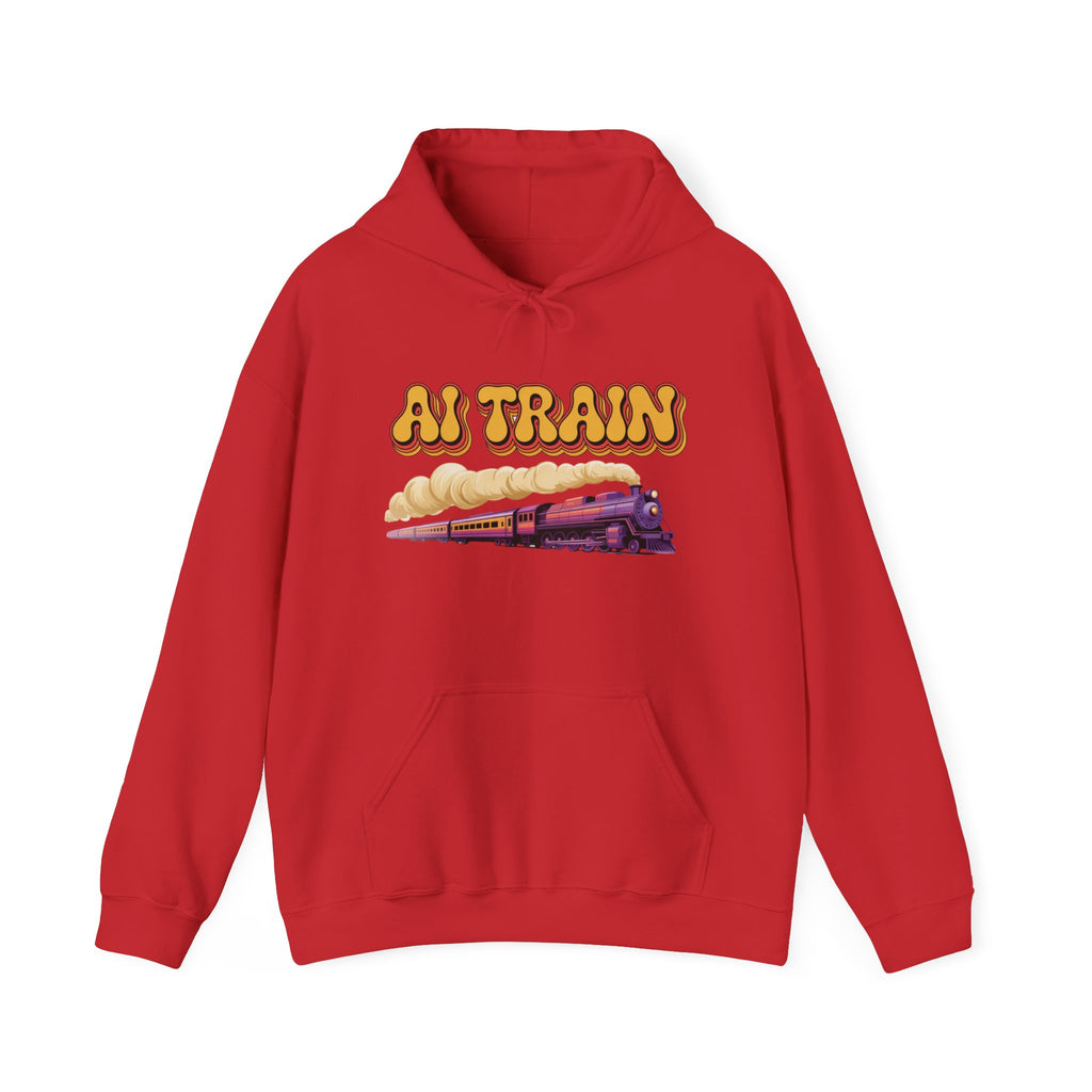 AI TRAIN  "Quantum Rail System" Unisex Heavy Blend™ Hooded Sweatshirt