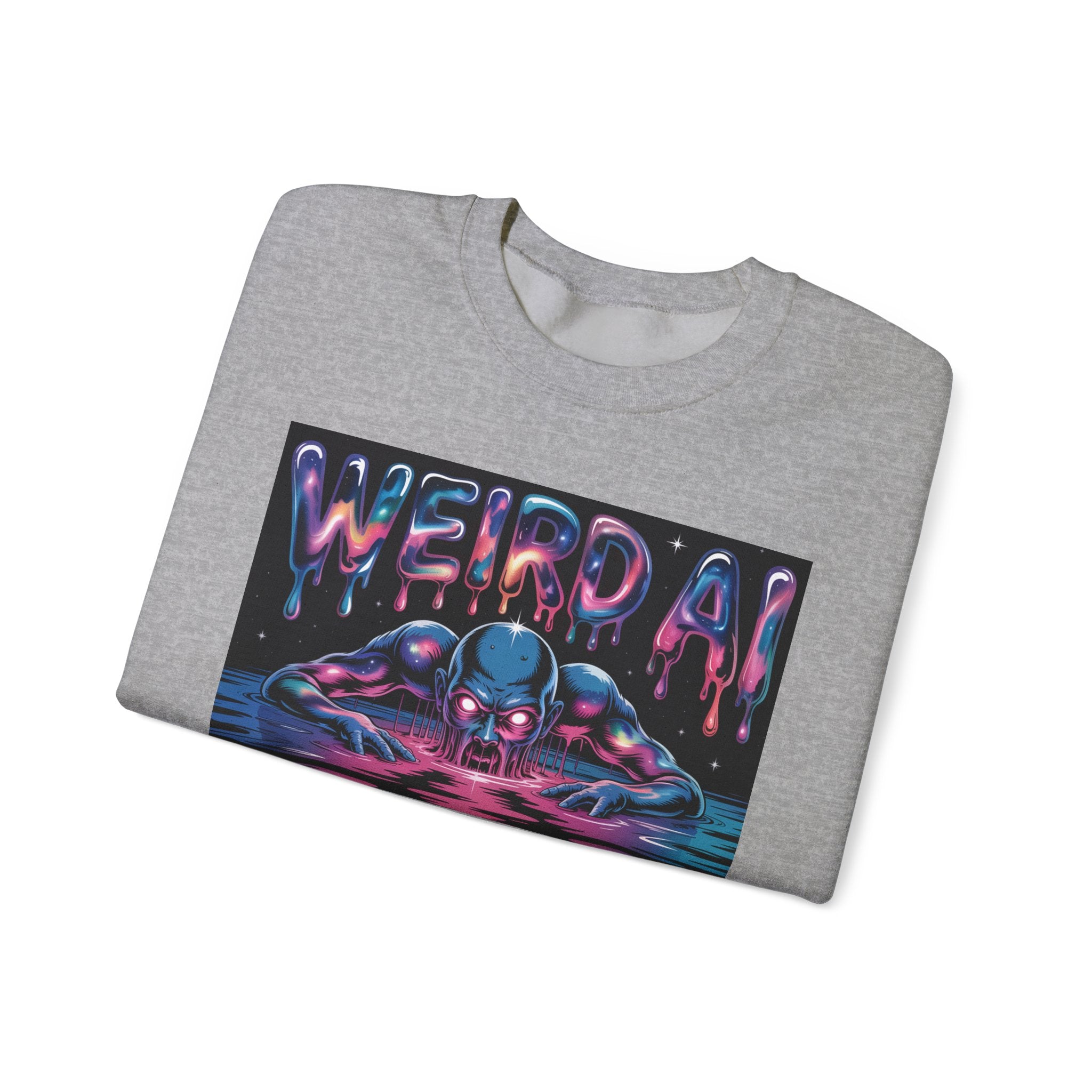 WEIRD AI  " Meltdown Matrix "  Unisex Heavy Blend™ Sweatshirt