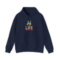 AI IS LIFE " Neon Circuit "  Unisex Heavy Blend™ Hooded Sweatshirt